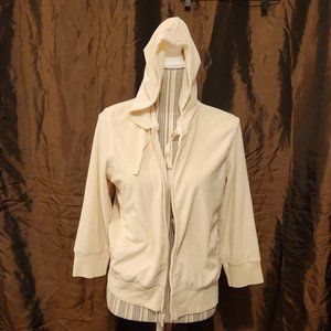 Gap cream zip-up jacket L